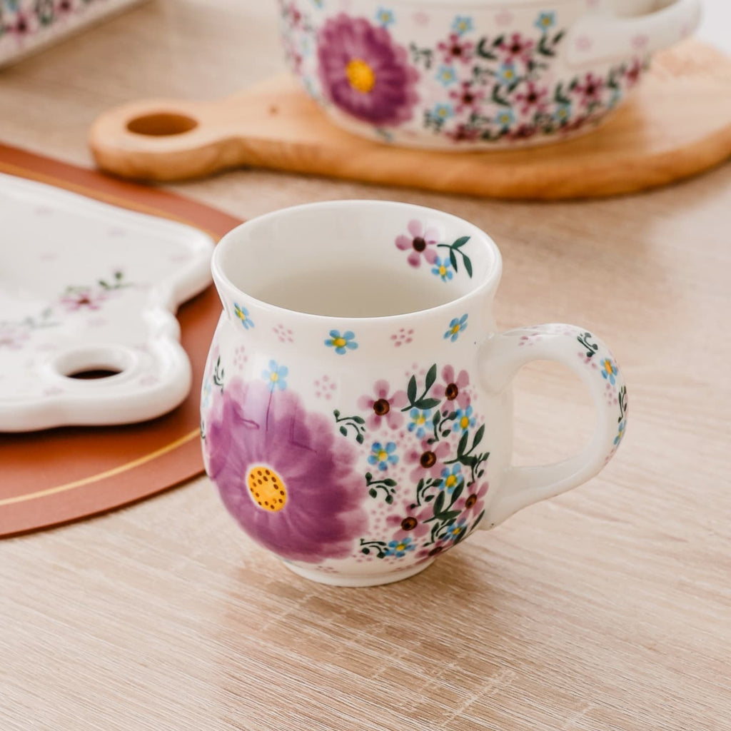 HongDian Pink Floral Dinnerware,Bowl Plate,casserole,Hand Painted Craft,Premium Porcelain,Pink,SGS Tested Underglaze Fade Resistant,Microwave Dishwasher Oven Sterilizer Safe,Home Gift Party Family All Ages Cottagecore