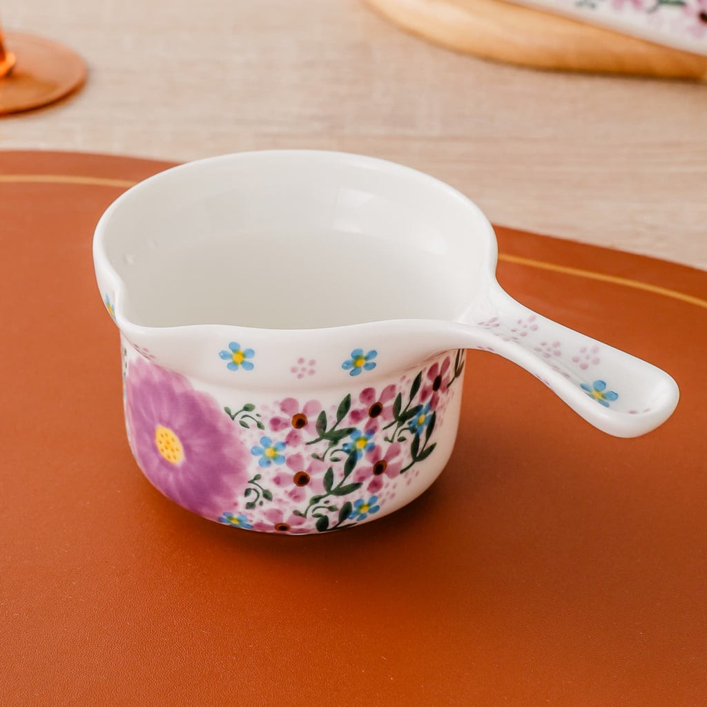 HongDian Pink Floral Dinnerware,Bowl Plate,casserole,Hand Painted Craft,Premium Porcelain,Pink,SGS Tested Underglaze Fade Resistant,Microwave Dishwasher Oven Sterilizer Safe,Home Gift Party Family All Ages Cottagecore