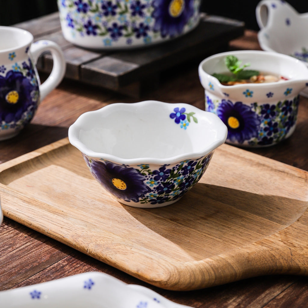 HongDian Blue Floral Tableware Series,Optional Cup Bowl Plate Lidded Casserole,Hand Painted Craft,Premium Porcelain,White Blue Green,SGS Tested Underglaze Fade Resistant,Microwave Dishwasher Oven Sterilizer Safe,Home Gift Party Family All Ages